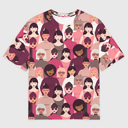 Футболка оверсайз мужская Гламурные девушки, цвет: 3D-принт