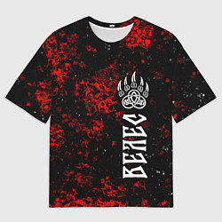 Футболка оверсайз мужская Символ печать велеса - русь, цвет: 3D-принт