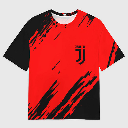 Мужская футболка оверсайз Juventus краски спорт фк / 3D-принт – фото 1