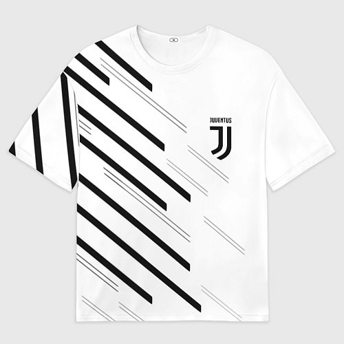 Мужская футболка оверсайз Juventus sport geometry / 3D-принт – фото 1