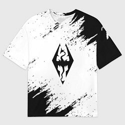 Мужская футболка оверсайз The Elder Scrolls Online краски чёрные