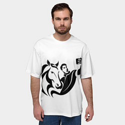Футболка оверсайз мужская Селфихорс, цвет: 3D-принт — фото 2