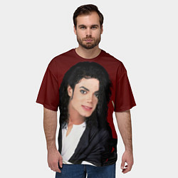 Футболка оверсайз мужская Michael Jackson с пантерой и автографом, цвет: 3D-принт — фото 2