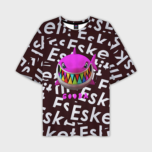 Мужская футболка оверсайз Esskeetit logo pattern / 3D-принт – фото 1