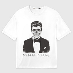 Мужская футболка оверсайз My name is Bone