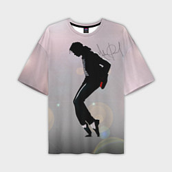 Мужская футболка оверсайз Майкл Джексон под прожекторами - с автографом
