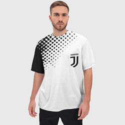 Футболка оверсайз мужская Juventus sport black geometry, цвет: 3D-принт — фото 2