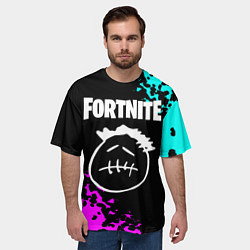 Футболка оверсайз мужская Фортнайт neon, цвет: 3D-принт — фото 2