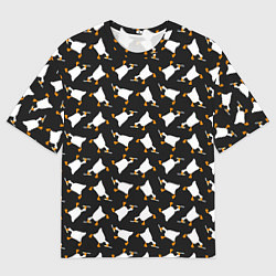 Мужская футболка оверсайз Злой гусь с ножом