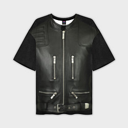 Футболка оверсайз мужская Terminator first - leather jacket, цвет: 3D-принт