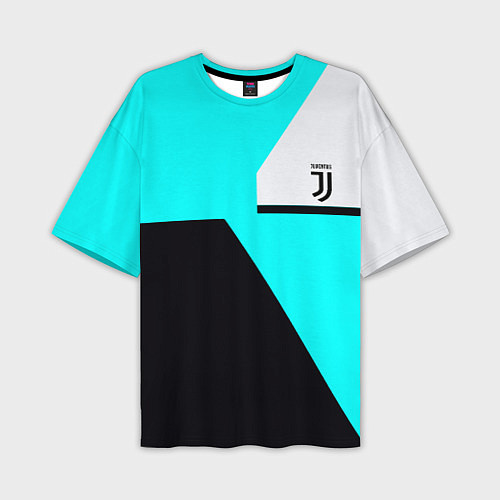 Мужская футболка оверсайз Juventus sport geometry fc / 3D-принт – фото 1