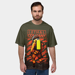 Футболка оверсайз мужская Lethal Company: Survivor, цвет: 3D-принт — фото 2