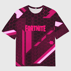 Футболка оверсайз мужская Fortnite броня розовая эпик, цвет: 3D-принт