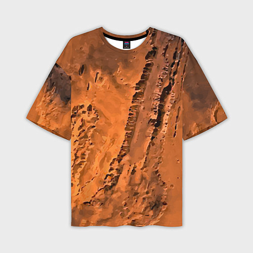 Мужская футболка оверсайз Каналы на Марсе - star dust / 3D-принт – фото 1