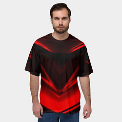 Футболка оверсайз мужская Geometry stripes line, цвет: 3D-принт — фото 2