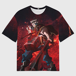 Мужская футболка оверсайз Аста из Черного клевера