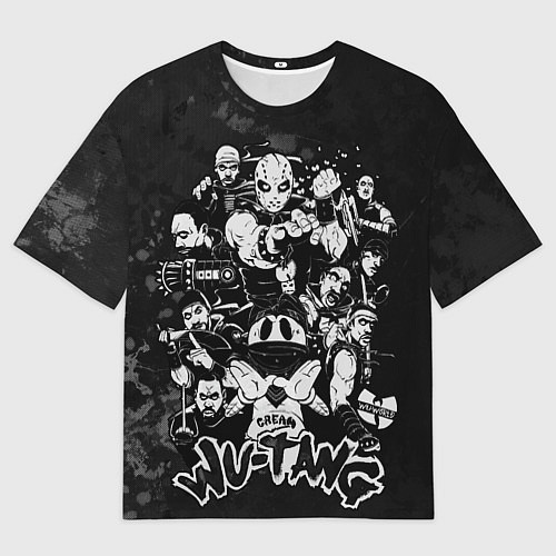 Мужская футболка оверсайз Wu tang clan mask / 3D-принт – фото 1