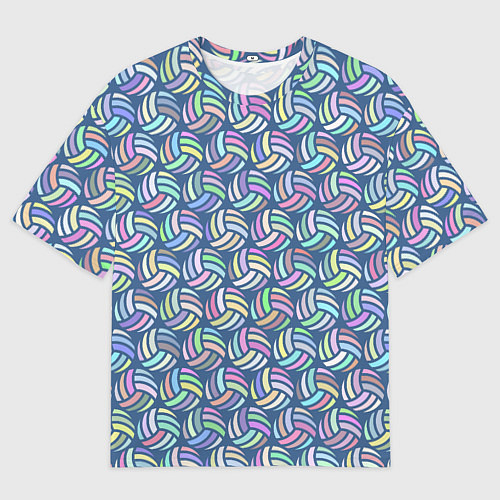 Мужская футболка оверсайз Волейбольные мячики / 3D-принт – фото 1