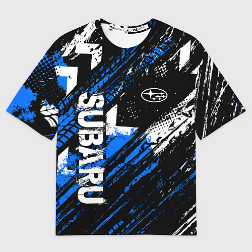 Мужская футболка оверсайз Subaru - sport style / 3D-принт – фото 1