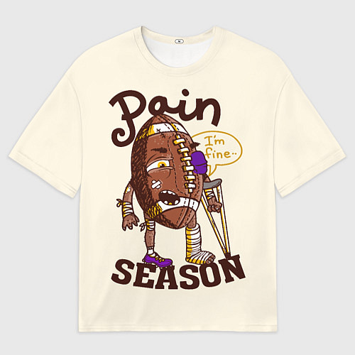 Мужская футболка оверсайз Сезон боли / 3D-принт – фото 1
