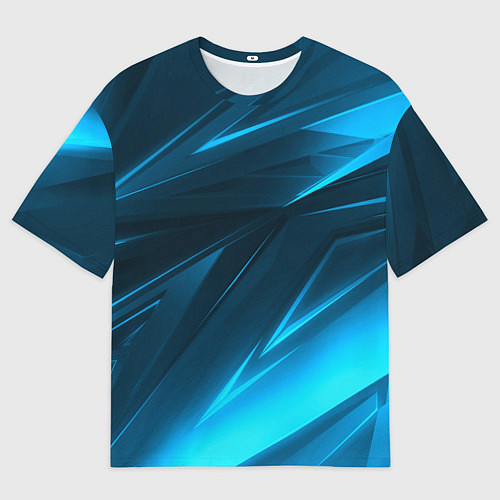 Мужская футболка оверсайз Geometry stripes neon color / 3D-принт – фото 1