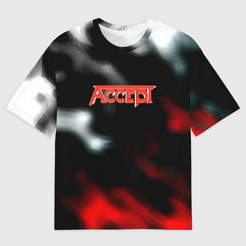 Мужская футболка оверсайз Accept rock steel / 3D-принт – фото 1