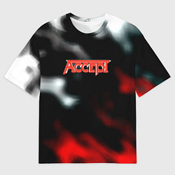 Мужская футболка оверсайз Accept rock steel