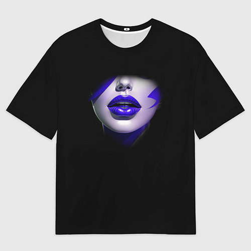 Мужская футболка оверсайз Синяя помада / 3D-принт – фото 1