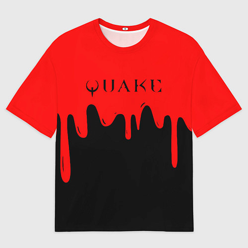 Мужская футболка оверсайз Quake краски текстура шутер / 3D-принт – фото 1
