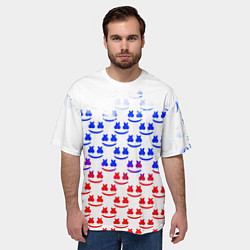 Футболка оверсайз мужская Marshmello russia color, цвет: 3D-принт — фото 2