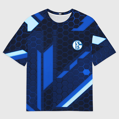 Мужская футболка оверсайз Schalke 04 sport geometry / 3D-принт – фото 1
