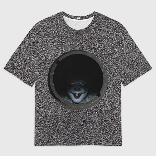 Мужская футболка оверсайз Оно в люке / 3D-принт – фото 1