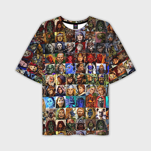 Мужская футболка оверсайз Портреты всех героев / 3D-принт – фото 1