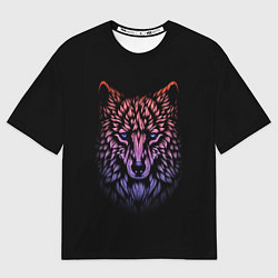 Футболка оверсайз мужская Realistic gradient wolf, цвет: 3D-принт