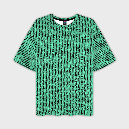 Мужская футболка оверсайз Мозаика нефритовый зелёный / 3D-принт – фото 1