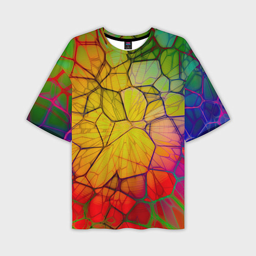 Мужская футболка оверсайз Bright abstraction / 3D-принт – фото 1