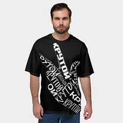 Футболка оверсайз мужская Рука со знаком крутой, цвет: 3D-принт — фото 2