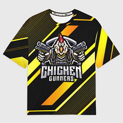 Футболка оверсайз мужская Chicken gunners, цвет: 3D-принт