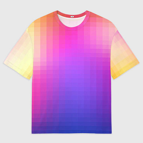 Мужская футболка оверсайз Gradient 8-bit / 3D-принт – фото 1