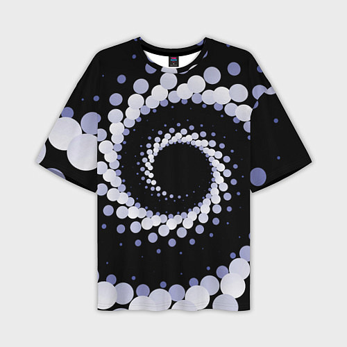 Мужская футболка оверсайз Спираль из окружностей / 3D-принт – фото 1