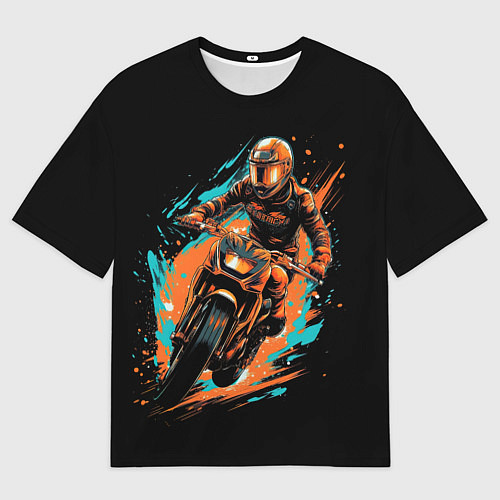 Мужская футболка оверсайз Мотокросс спорт / 3D-принт – фото 1