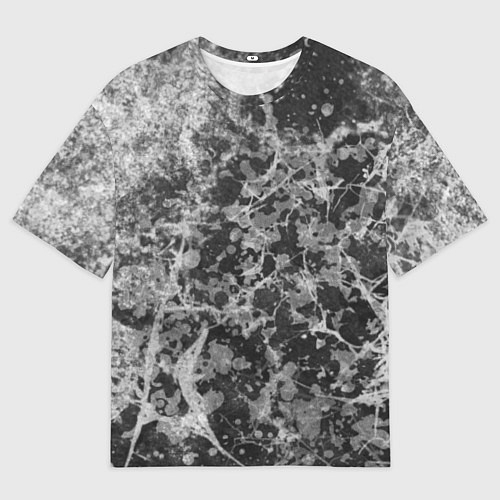 Мужская футболка оверсайз Абстракция - серый антрацит / 3D-принт – фото 1