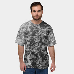 Футболка оверсайз мужская Абстракция - серый антрацит, цвет: 3D-принт — фото 2