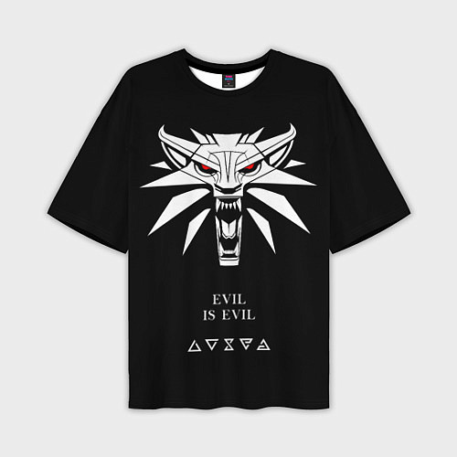 Мужская футболка оверсайз Evil is evil / 3D-принт – фото 1