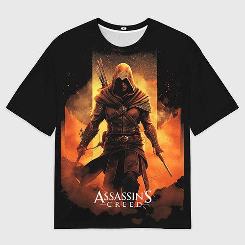 Мужская футболка оверсайз Assassins creed пустыня на фоне / 3D-принт – фото 1