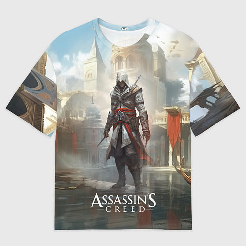 Мужская футболка оверсайз Assassins creed game poster / 3D-принт – фото 1