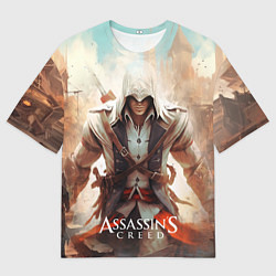 Мужская футболка оверсайз Assassins creed большой город