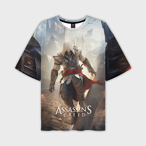 Мужская футболка оверсайз Assassins creed старинный город / 3D-принт – фото 1
