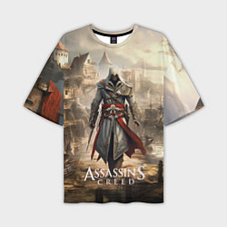 Футболка оверсайз мужская Assassins creed старый город, цвет: 3D-принт