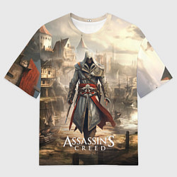 Мужская футболка оверсайз Assassins creed старый город